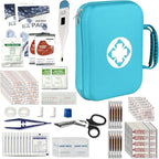 299Pcs Car First Aid Kit for Home Camping Travel Essentials First Aid Blue Bag Emegency Supplies Household Items for College Students YIDERBO
