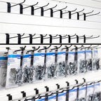 unp POETISKE Slatwall Hooks 32PC 10 Inch Slatwall Accessories Slatwall Panel Hooks Garage Organization Slat Wall Hooks Heavy Duty Pegboard Gridwall Hooks Display Hooks for Retail Black