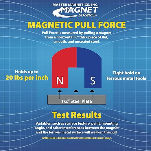 Master Magnetics 13" Magnetic Bar Tool Organizer - Easy to Install Magnet Storage Holder for House, Garage, Shed, or Job Site - Nickel Plate Finish