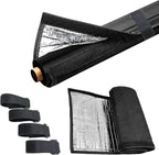 Outdoor Pipe Insulation Cover - 72" x 10.2" Weatherproof HVAC AC Line Set Protector, Heavy-Duty Fabric Wrap for Sun, Rain & Winter Freeze Protection, with 4 Adjustable Straps