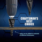 GSTK Pro Max 1/4" - 3/4" Four Spiral Flute Cobalt Step Drill Bit, Impact Ready, for Metal, Stainless Steel, Aluminum, Wood, Plastic with 1/4" Hex Shank