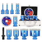 Diamond Core Drill Bit Set - for Porcelain Tile Ceramic Marble Granite Drilling,BRSCHNITT 1/4" 5/16" 3/8" 4/5" 1" 1-3/8" 1-1/2" 2" 2-1/2" Vacuum Brazed Diamond Hole Saw with 5/8-11 Thread