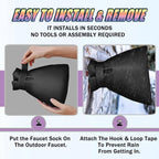 Outdoor Faucet Cover for Winter - Pro 7.1" W x 9.8" H - 4 Pack Outdoor Water Faucet Cover Socks for Winter Freeze Protection Pipe Insulation Reusable Waterproof Insulated Spigot backflow Cover - Blue