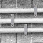 3/4 Inch PVC Pipe Strap, 2-Holes Conduit Pipe Clamps Plastic Pipe Supports (Grey, 20 Pcs)