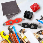 6 PCS Copper Pipe Cleaner and Reamer & Sanding Sponge Set, Include 2 PCS Copper Pipe Cleaner, 2 PCS Reamer & 2 Pack Sanding Sponge, 4 In 1 Pipe Deburring Brush for PVC PPR Copper Brass Aluminum Pipes