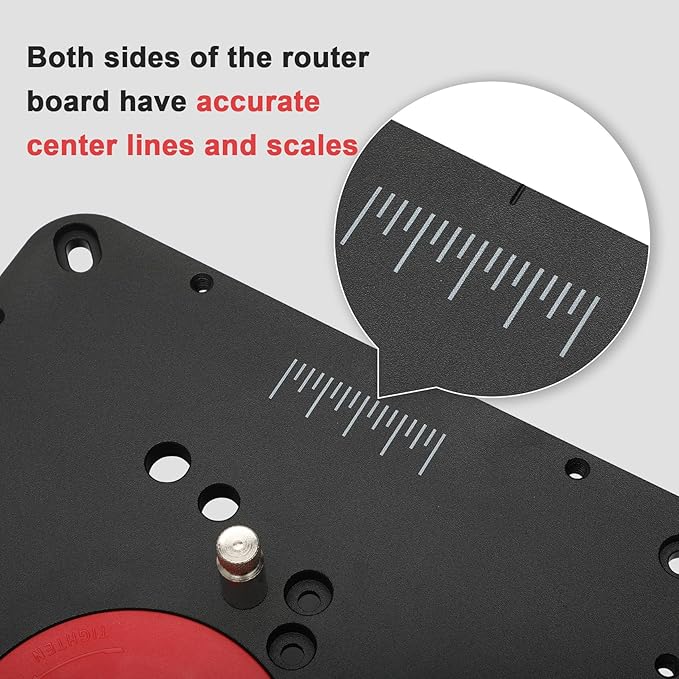 Precision Aluminum Router Table Insert Plate Compatible with Various Router Models, Featuring Pre-Drilled Templates, Ideal for Both DIY Enthusiasts and Professional Woodworkers