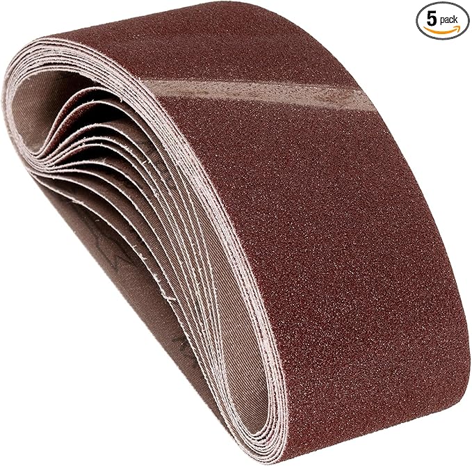 5 Pcs Sanding Belts 3 x 18 Inch 80 Grit Aluminum Oxide Abrasive Sandpaper for Belt Sander Metal Grinding Wood Working Weld Rust Removal