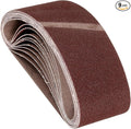 9 Pcs Sanding Belts 4 x 21 Inch 80 Grit Aluminum Oxide Abrasive Sandpaper for Belt Sander Metal Grinding Wood Working Weld Rust Removal