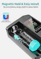 Universal Battery Tester, Dlypow Small Digital Battery Checker with LCD Display for Household Batteries AA AAA C D 9V 18650 CR123A LR44 CR2032 CR2 CRV3 1.5V/3V Button Cell Batteries, Cable Included