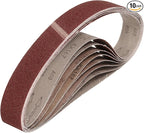 HARFINGTON 2 x 27 Inch Sanding Belts, 10 Pcs 60 Grits Aluminum Oxide Abrasive Belt Sander File Belt for Woodworking, Metal Polishing, Knife Sharpener