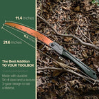 LAGOM Folding Camp Saws for Cutting Branches – 2 Pack (11.4" & 8.2") | SK5 Steel Blades, Ergonomic Handle, Secure Lock | Foldable Tool for Camping, Gardening, Survival, Kayaking, Outdoors