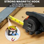 HAUTMEC 25FT Tape Measure 6 Pack Bulk with Magnetic Hook & Fractions - Professional Measuring Tape for Construction, Carpentry, DIY,HTMEM25001