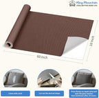 KING MOUNTAIN Canvas Repair Patch 16×60 Inch Self-Adhesive Waterproof Fabric Patch for Sofas, Tents, Furniture,Tote Bags, Car Seats (Brown)
