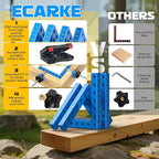 Ecarke Corner Clamps for Woodworking, 4 Pack 5.5" Aluminum Alloy Right Angle Woodworking Tools, 90 Degree Clamp for Picture Frame Box Cabinets Drawers