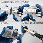 Deburring Tool for Copper Pipe, PVC Tubing, 1/4” to 1-5/8" All-metal Inner Outer Pipe Reamer with Adaptor for Drills, Copper Pipe Cleaner, Tube Chamfering Plumber Tool