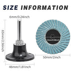 31Pcs 2 Inch Zirconia Flap Disc Roll Lock Sanding Discs 40/60/80 Grit for Die Grinder with 1/4" Holder for Wood Metal Sanding, Rust Removal, Grinding and Finishing