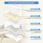 KING MOUNTAIN Canvas Repair Tape,Outdoor Gear Patch, 12×60 Inches,Waterproof,Self-Adhesive for Repairing Boat Covers,Sun Shades,Sofas,Tents,Lounge Chairs,Awnings (Beige1.0)