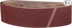 6 x 48 Inch Sanding Belt, 2 Pcs 24 Grit Knife Sharpener Belts Work Sharpening for Belt Sander Knife Carving Tool Metal Working