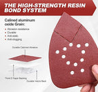 S SATC Mouse Sander Sandpaper 50PCS Mouse Sanding Pads 12 Holes Hook and Loop Sandpaper 220 Grit Detail Palm Sand Paper