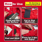 aZengear Repair Patches - Waterproof, Self-Adhesive, Tear-Cold-Heat-Resistant Polyester Fabric to Fix Down Jacket, Puffer, Snowsuit, Shoe, Tent, PVC, Clothing, Upholstery (Black (2 Strips))