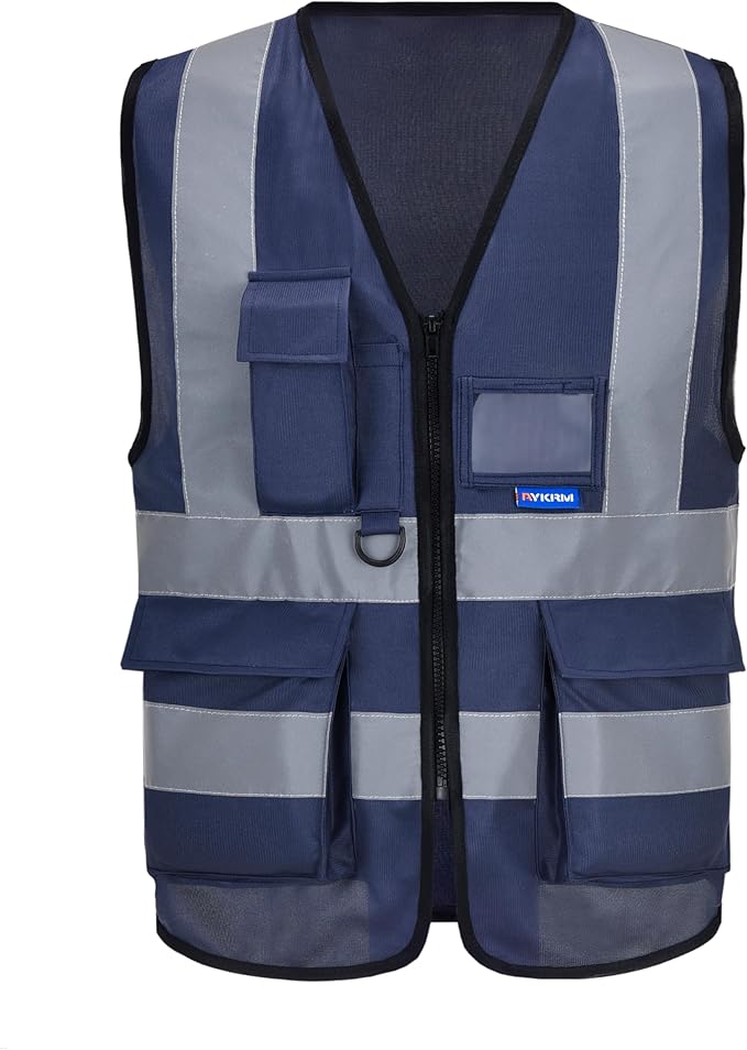 A-SAFETY navy blue high visible vest