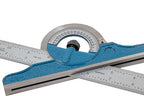 4-Piece Combination Square Set - 4R 18” Metal Ruler, Protractor, Center Finder, Combo Square with Level and Scriber Tool - for Metal Working and Fabrication, Carpentry, Woodworking and More PEC Tools