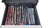 Ernst Manufacturing 13-Inch Magnetic Socket Organizer with 14 3/8-Inch Twist Lock Clips, Red (8415M-Red-3/8)