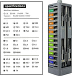 49 in 1 Electronics Precision Screwdriver Set, Professional Magnetic Repair Tool Kit with Stainless Steel Handle and 20 Bits for Computer, PC, iPhone, Laptop, Watch, Xbox, PS5, Ring Doorbell