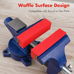 WORKPRO 2-Pair 4-1/2" Vise Jaw Pads, Magnetic TPU Vise Jaw Protective Covers, 1 Multi-Groove Jaw Pads Set and 1 Standard Waffle Surface Jaw Pads Set