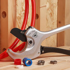 iCrimp Adjustable PVC Pipe Cutter Cuts up to 2-1/2", Heavy-Duty Aluminum Ratchet Pipe Cutter Tool, One-hand Operation Tube Cutter, PEX Cutting Tool for PEX, PVC, PPR Platic Hose and Plumbing Pipe