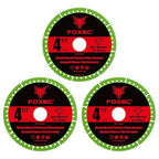 FOXBC 4-1/2 Inch Indestructible Multi-Material Cut Off Disc for Angle Grinders, 7/8" Arbor - 3 Pack