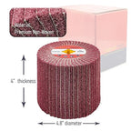 120x100mm Non-Woven Abrasive Flap Wire Drawing Polishing Burnishing Wheel for The Surface Treatment of Metal Products (320 GRIT with Sandpaper)
