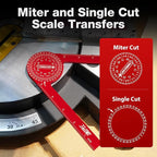7.3 Inch Aluminum Miter Saw Protractor,Rust Proof Angle Finder Precision Laser Engraved Scales and 360 Degree Rotation Function