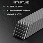 E6013 Welding Rod 3/32" 4.4LB Carbon Steel Stick Electrodes – Easy Arc Start Welder Rods for Beginners and Pros – Smooth Beads, Strong Performance for Welding Jobs
