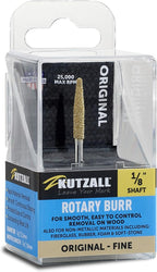 Kutzall Original Taper Rotary Burr, 1⁄8" Shaft, Fine -Wood Carving Bit for Dremel, Foredom, DeWalt, Milwaukee. Abrasive Tungsten Carbide, 1⁄8" (3.1mm) Head Dia. X 7⁄8" (22.2mm) Length, T-18-EG