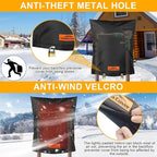 Backflow Preventer Cover Insulated (5˚F) - 14" W x 26" H Backflow Cover for Winter Pipe Freeze Protection - Sprinkler Covers for Outside - Double Wall Insulation Cover Black