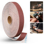 Emery Cloth Roll,120 Grit Continuous Sandpaper Roll 1" x 85 Feet Sandpaper Roll for Wood Furniture Finishing Metal Sanding Automotive Polishing