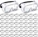 Macarrie 50 Pcs Anti-Fog Safety Goggles Bulk Anti Scratch Lab Goggles Over Glasses for Men Women Nurse Medical Chemistry Work