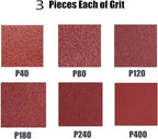 3x21 Sanding Belts for Belt Sander, 3 x 21 Aluminum Oxide Belt Sander Belt, 3 Each of 40 80 120 180 240 400 Grits Sander Belts,18 Pack(3x21In)