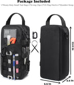 Heavy Duty Small Tool Bag with D-Ring Clip,Flag Patch&Shoulder Strap - Small Tactical Molle Zipper Tool Bag,EDC Storage Tool Bags for Men,Multipurpose Utility Work Organizer Bag