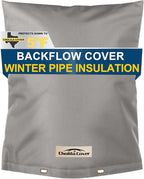 Backflow Preventer Cover Insulated (5°F) with Thick 7 Layers Fabric, 16" W x 20" H Backflow Cover with Aluminum Foil Layer for Winter Pipe Freeze Protection, Backflow Insulation Cover