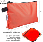 KERNOWO 5 Pcs Premium Tool Pouch Zipper Bag, Small Utility Bags, 12.5 X 7 X 2 Inch Bank Deposit Bag With Dependable Smooth Nylon Zippers