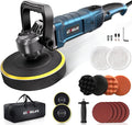 Buffer Polisher, 6 Inch/7 Inch 1600W Rotary Car Buffer Polisher Waxer, 7 Variable Speed 1000-3500 RPM, Detachable Handle for Car, Boat Sanding, Polishing, Waxing