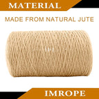 1.5mm x 3000 Feet Natural Jute Rope, Twine for Gardening Tomato Climbing Plant Tie Floristry Crafts Gift Wrapping Packing Decor