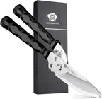 WILDMOK Heavy Duty Poultry Shears - 8.5 Inch Multi-function Stainless Steel Poultry Outdoor Shears, Ultra Sharp Kitchen Scissors for Outdoor Camp, Black