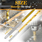 3-56 UNF Tap and #45 Drill Bit Kit, M2 HSS Drill and Tap Set, Combination of Drill and Tap Kit for Metal