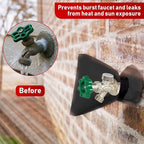 Redford Supply Co. Cold Snap (0F) 2 Pack Outdoor Faucet Covers for Winter Freeze Protection, 7.5"W x 9.5"H, Foam Spigot Insulated Cover, Outside Pipe Protection, Hose Bib (Black)