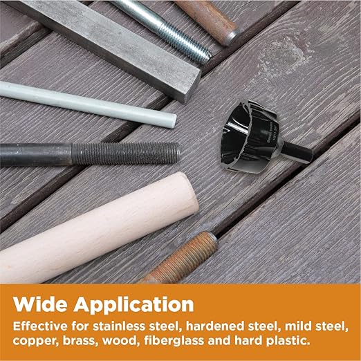 Tungsten Carbide Inner and Outer Deburring External Chamfer Tool Set for Removing Burr, Quick Release Hex Shank Deburring Tool for Metal Rod, Tube, Copper/PVC Pipe