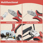 Wire Cutters 4"-5 Pack Side Cutters for Jewelry Making with Spring Loaded for DIY, Craft, Repairing