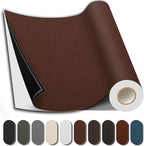 Leather Repair Patch, 17X316 Inch Repair Patch Self Adhesive Waterproof, DIY Large Vinyl Patches for Couches, Furniture, Kitchen Cabinets, Wall （Brown, 17X316 Inch）